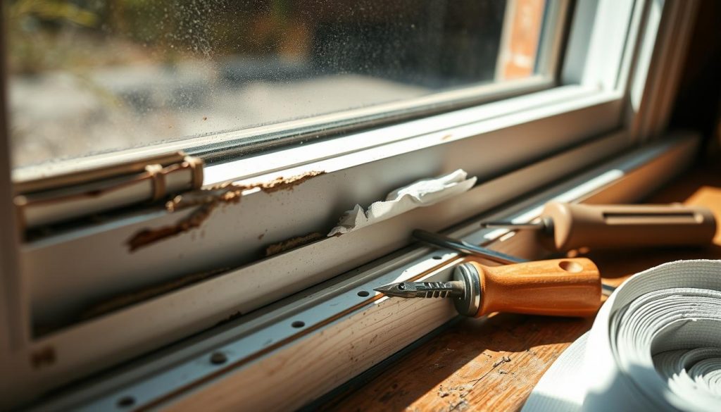 Aluminiumfenster Dichtung austauschen Vorbereitung Aluminiumfenster Dichtung austauschen Vorbereitung