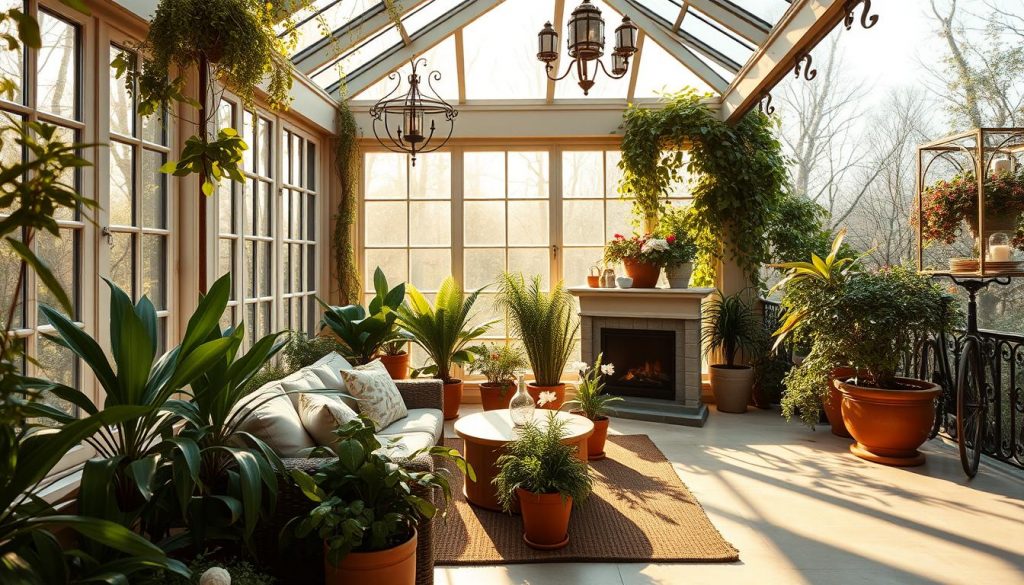 Wintergarten auf der Terrasse