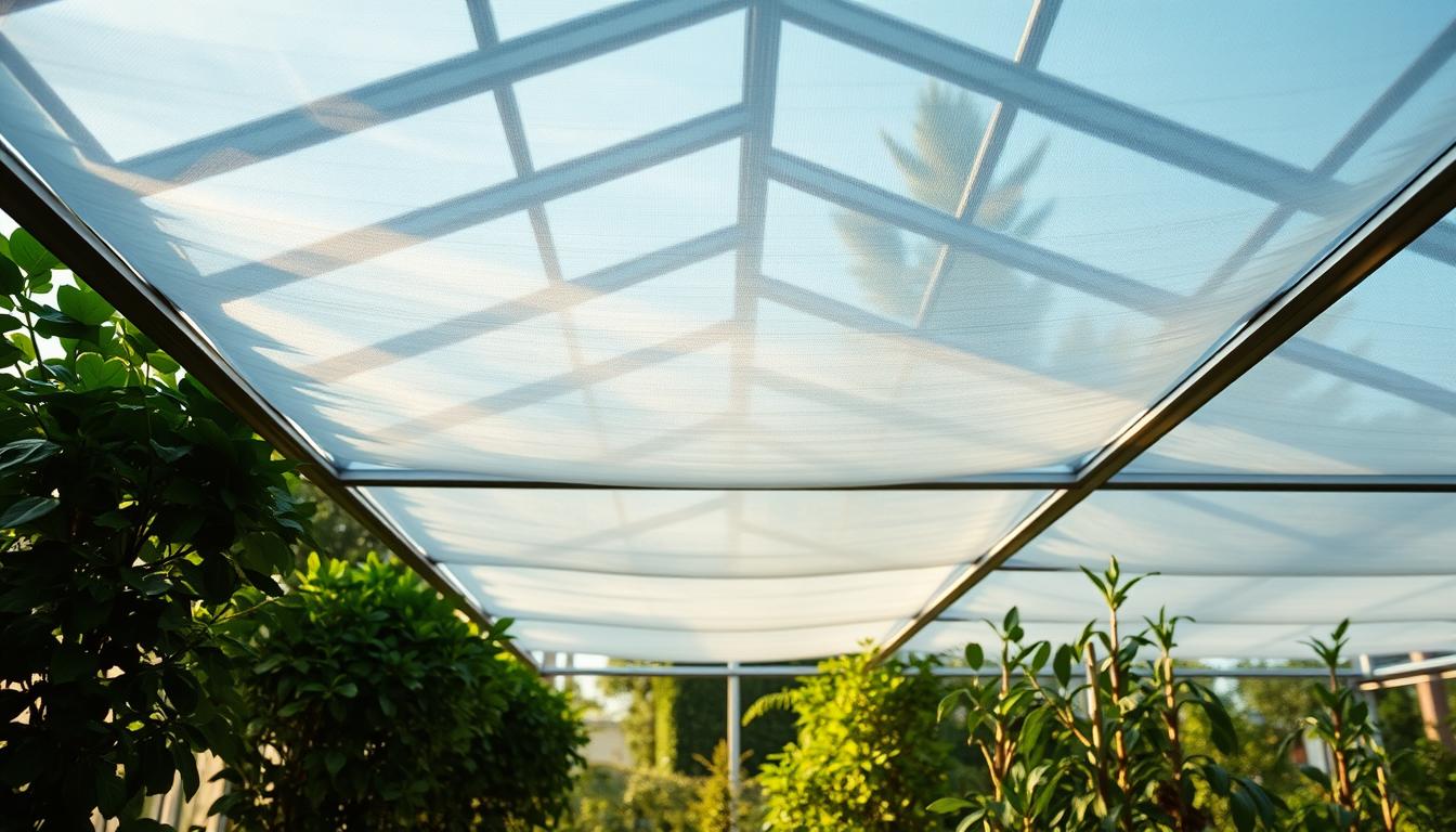 Transparente Plane für den Wintergarten